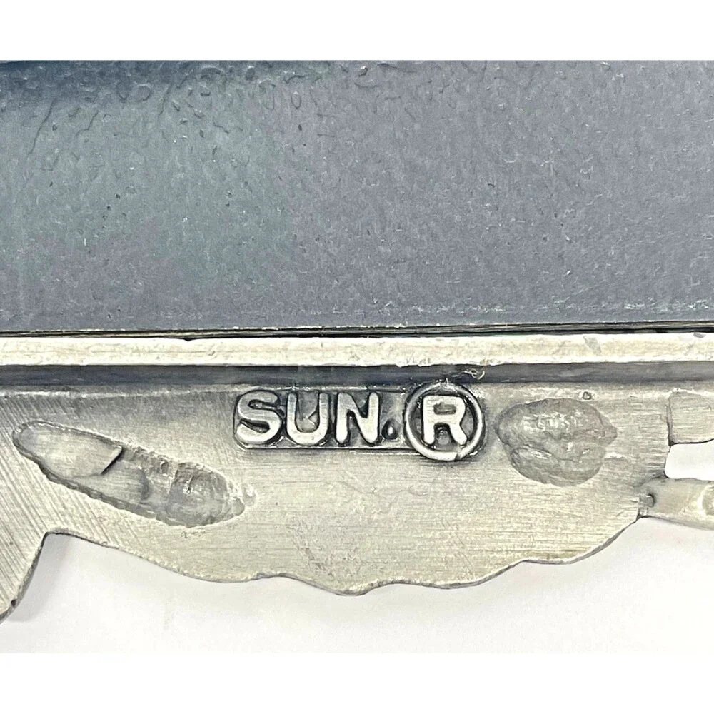 Vintage Dolphin Seascape - Sun Pewter Tone Rectangle 3.5x5 Picture Frame-Taiwan